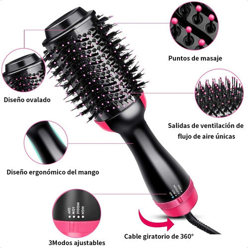 Secador con cepillo para cabello